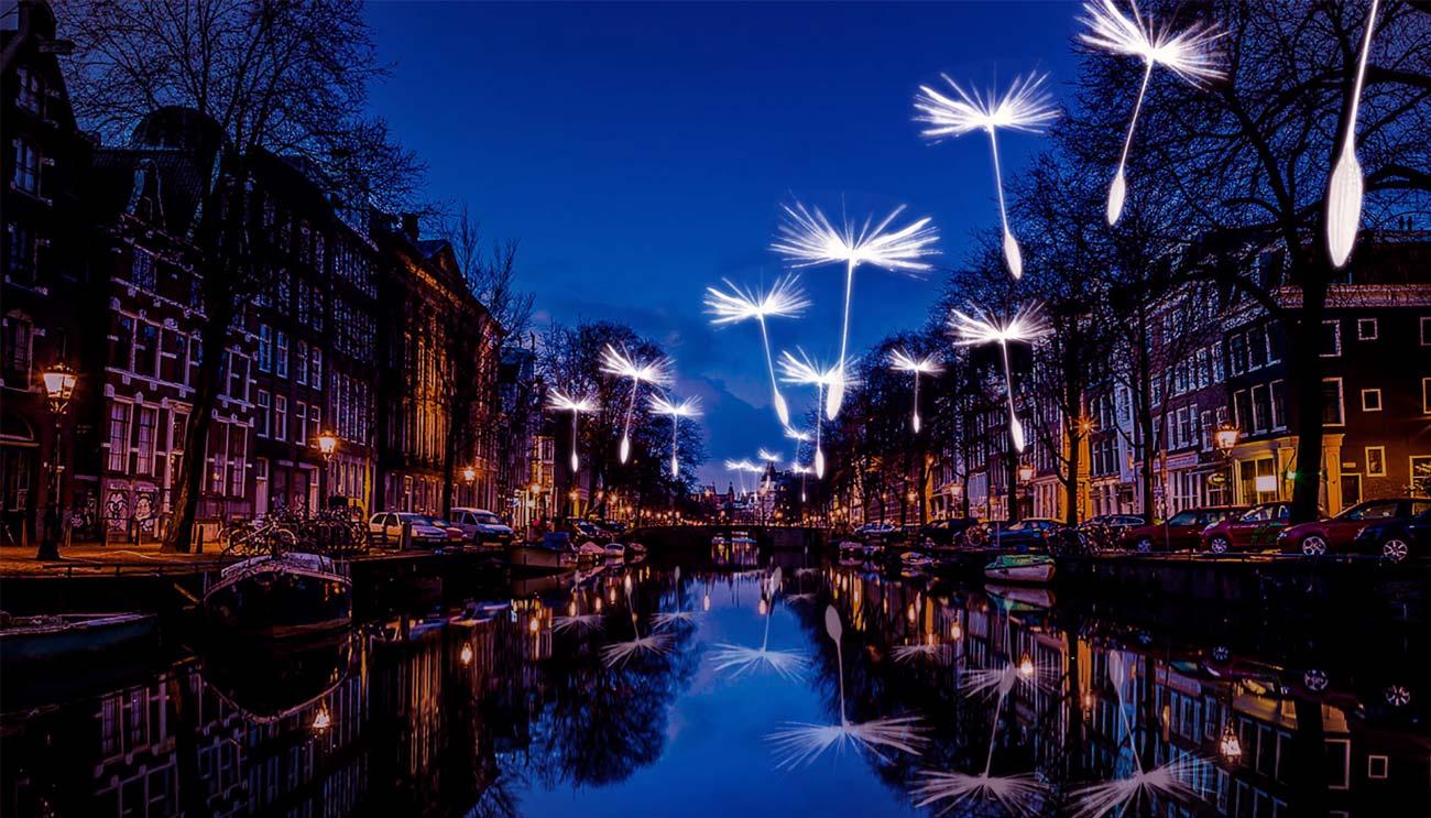 Не только «красные фонари»: смотрите, как украсили улицы Амстердама