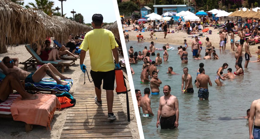 Греция открыла 500 пляжей, к ним сразу выстроились огромные очереди