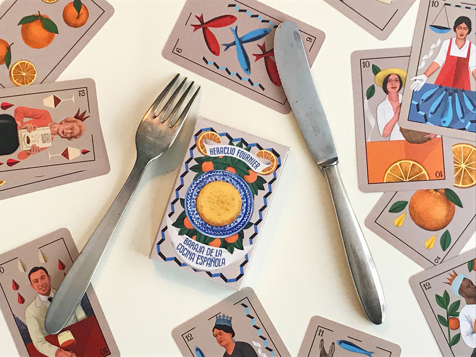 Испанские продукты - герои колоды игральных карт знаменитого бренда Fournier