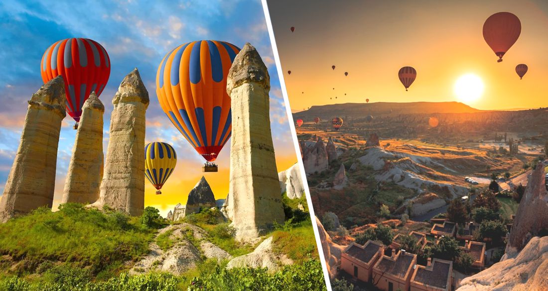 В турецкой Каппадокии после 5-месячного перерыва туристов вновь начали катать на воздушных шарах