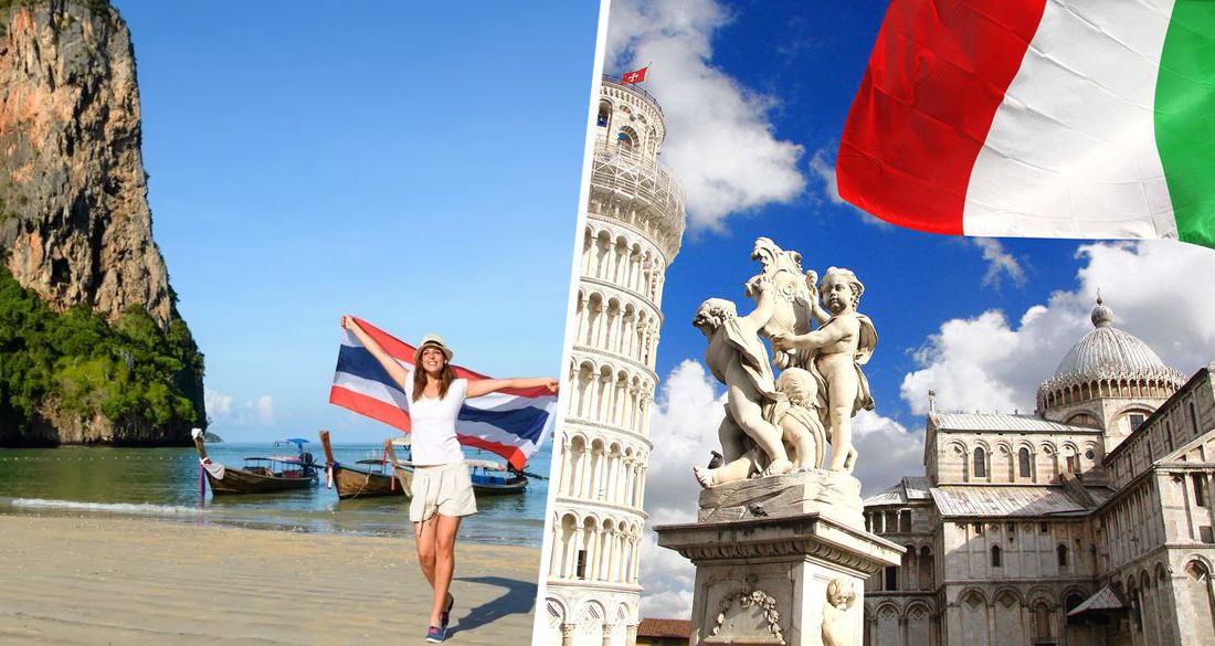 Италия и Таиланд - самые вожделенные для отдыха страны у российских туристов