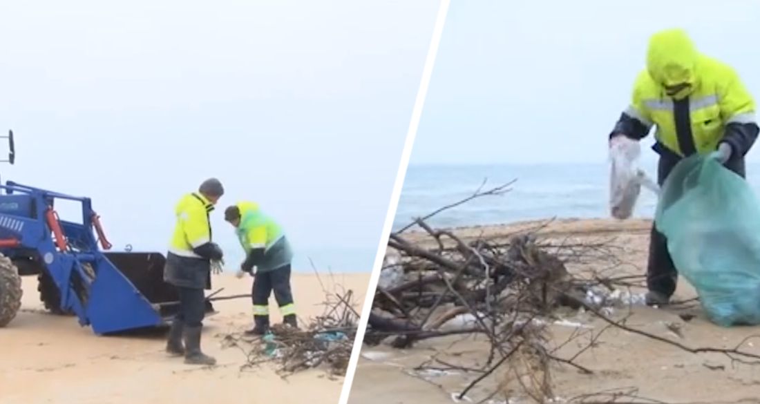 Пляжи популярного курорта на юге России оказались погребены под тоннами мусора