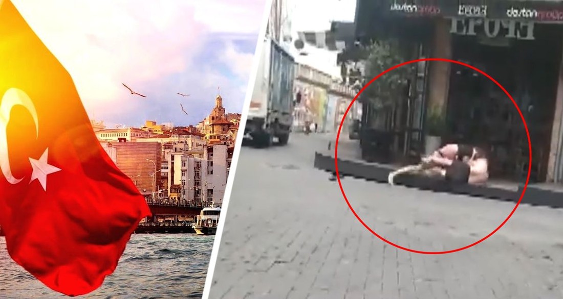 В Турции два туриста в трусах устроили драку посреди улицы