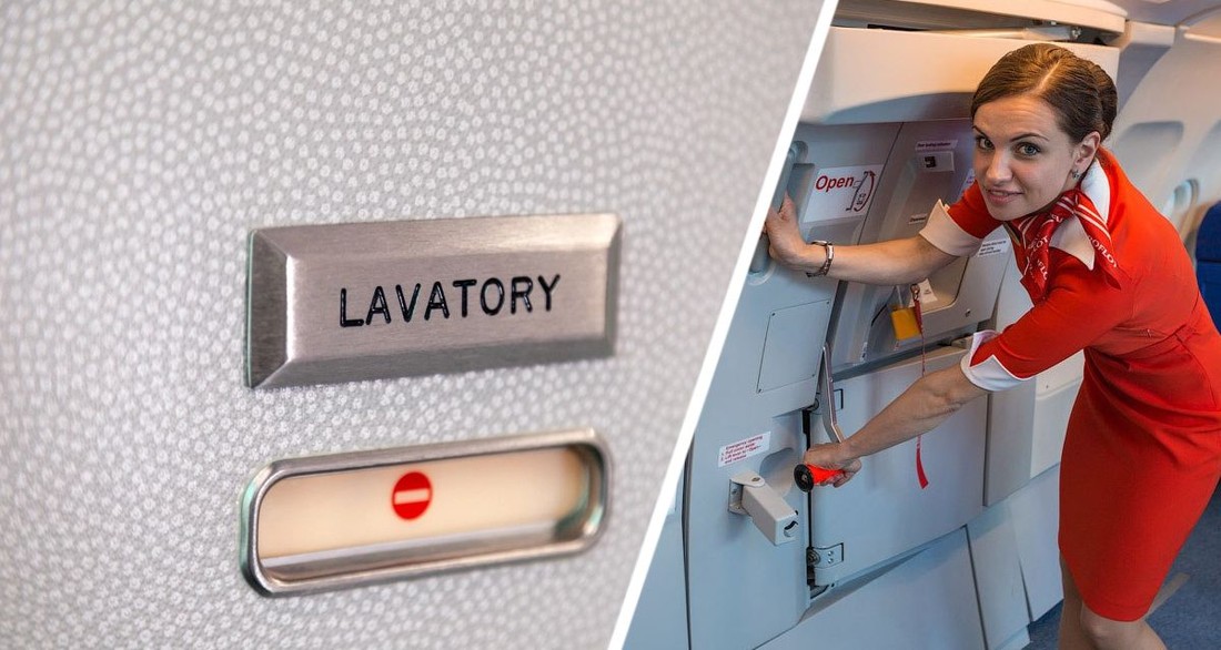 Стюардесса рассказала о тайной кнопке, чтобы экстренно открыть туалет в самолёте