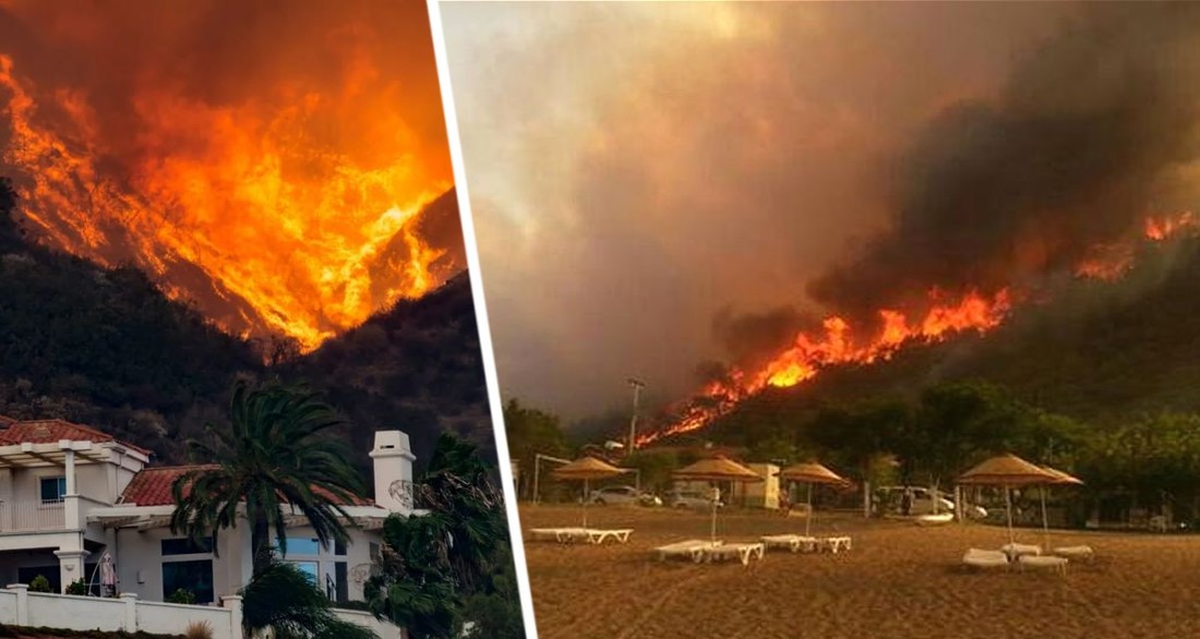 Тысячи туристов эвакуированы в Греции из-за пожаров