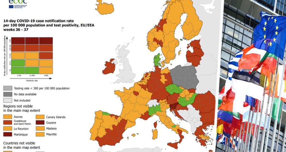ЕС обновил карту безопасных районов Европы для путешествий: ситуация для туризма улучшилась