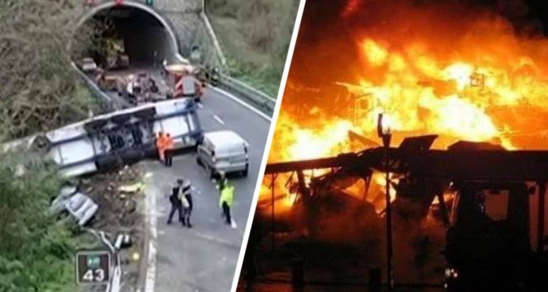 Туристический автобус, ехавший из Турции, сгорел: погибли 47 туристов