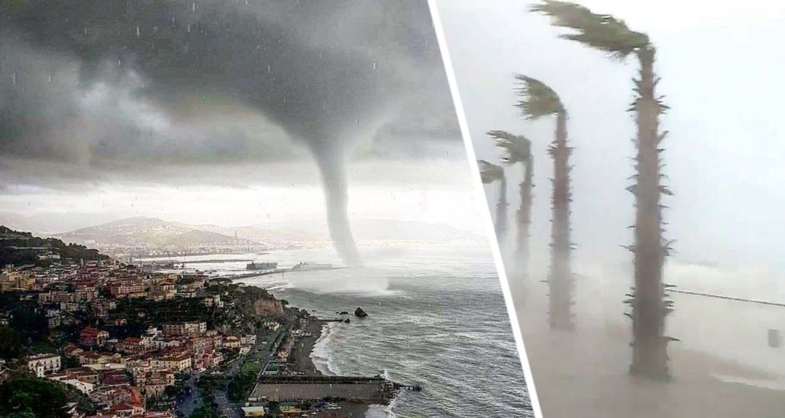 В Турции из моря вышел торнадо и пошел сеять ужас по шоссе